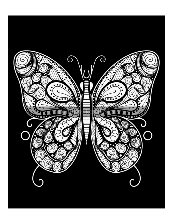 Mandala Butterflies Volume #4 Coloring Book Download - Image 7