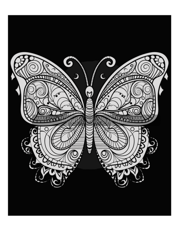 Mandala Butterflies Volume #4 Coloring Book Download - Image 6