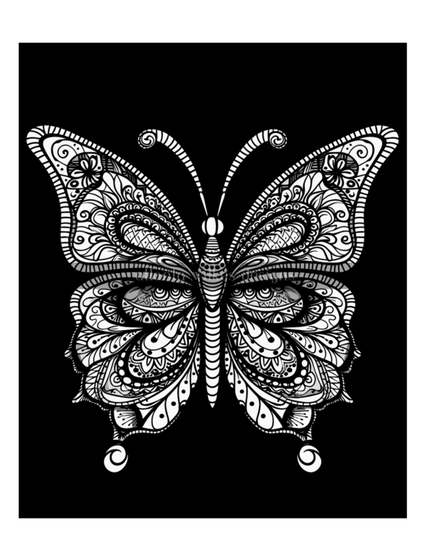 Mandala Butterflies Volume #4 Coloring Book Download - Image 8