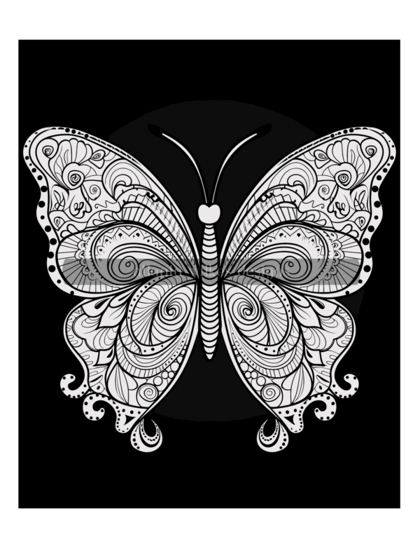 Mandala Butterflies Volume #4 Coloring Book Download - Image 9