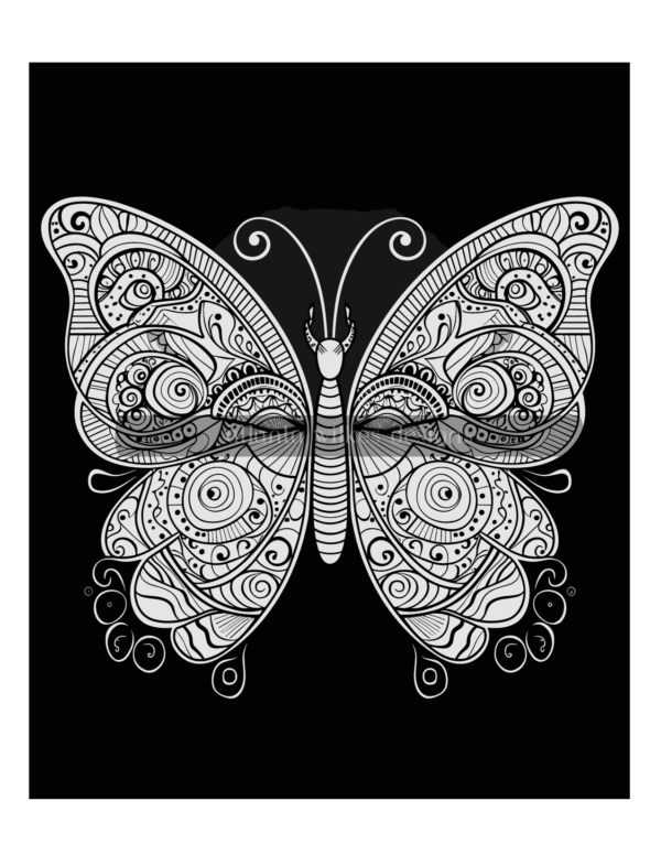 Mandala Butterflies Volume #4 Coloring Book Download - Image 10