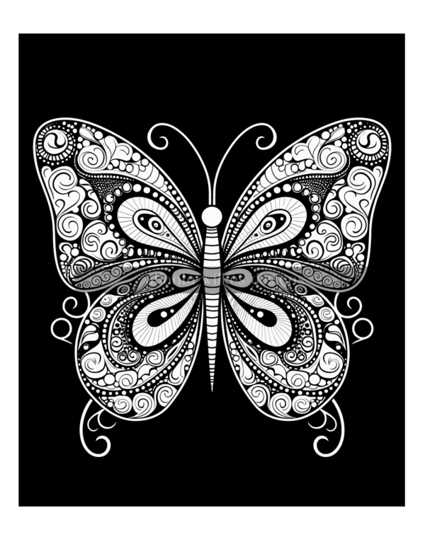 Mandala Butterflies Volume #4 Coloring Book Download - Image 11