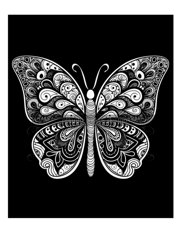 Mandala Butterflies Volume #4 Coloring Book Download - Image 2