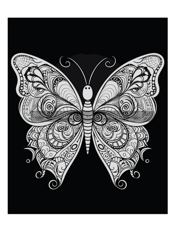 Mandala Butterflies Volume #4 Coloring Book Download - Image 3