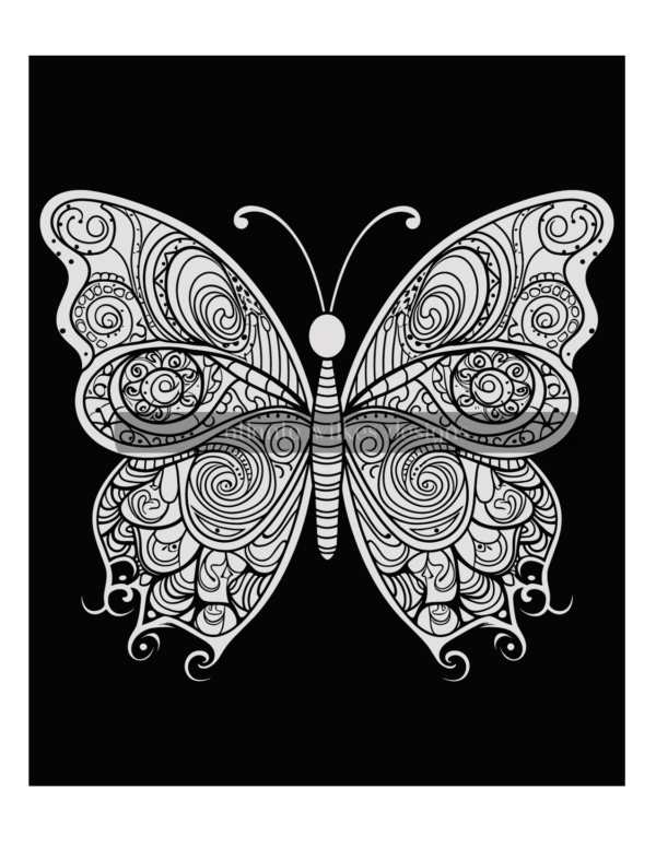 Mandala Butterflies Volume #4 Coloring Book Download - Image 4