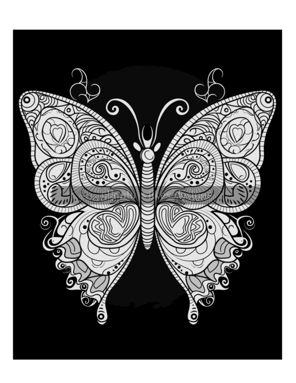 Mandala Butterflies Volume #4 Coloring Book Download - Image 5