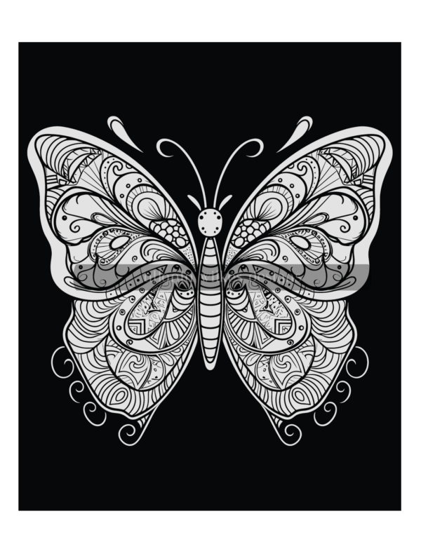 Mandala Butterflies Volume #5 Coloring Book Download - Image 7