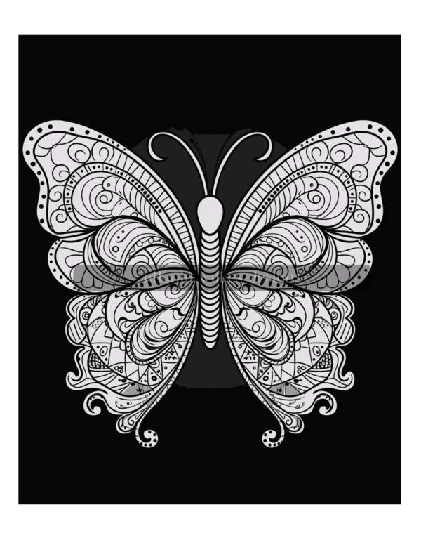 Mandala Butterflies Volume #5 Coloring Book Download - Image 10