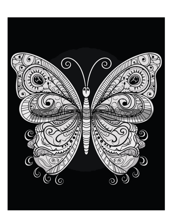 Mandala Butterflies Volume #5 Coloring Book Download - Image 11