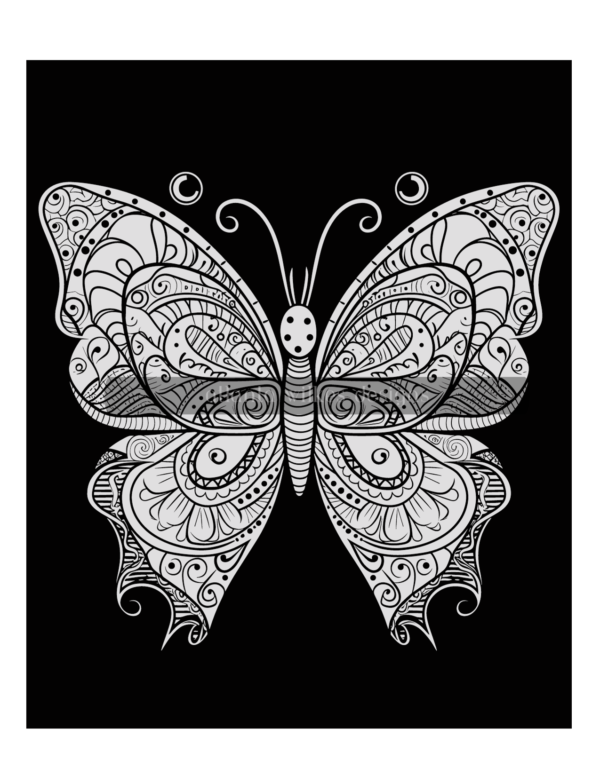 Mandala Butterflies Volume #5 Coloring Book Download - Image 5