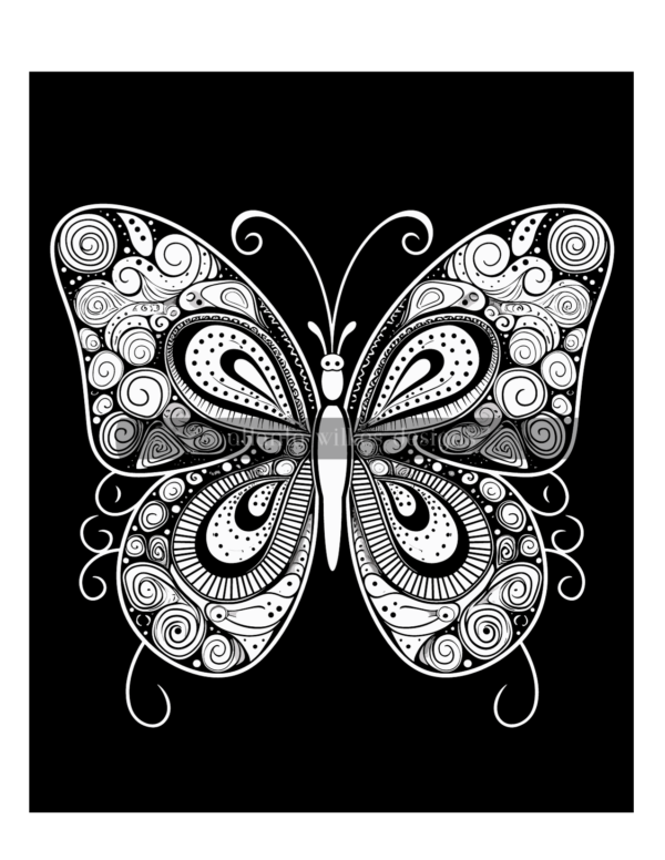 Mandala Butterflies Volume #6 Coloring Book Download - Image 7