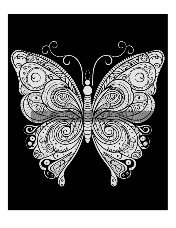 Mandala Butterflies Volume #6 Coloring Book Download - Image 6