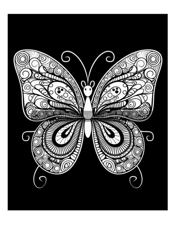 Mandala Butterflies Volume #6 Coloring Book Download - Image 8