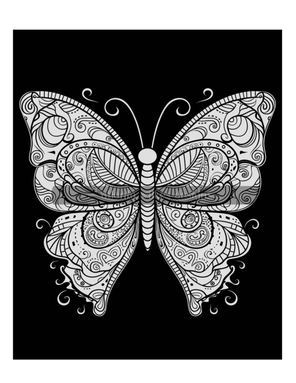 Mandala Butterflies Volume #6 Coloring Book Download - Image 11