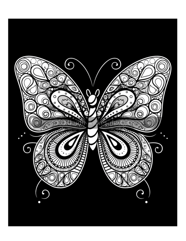 Mandala Butterflies Volume #6 Coloring Book Download - Image 5