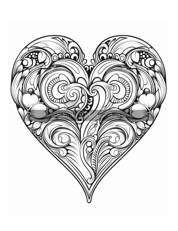 Mandala Hearts Volume #1 Coloring Book Download - Image 8