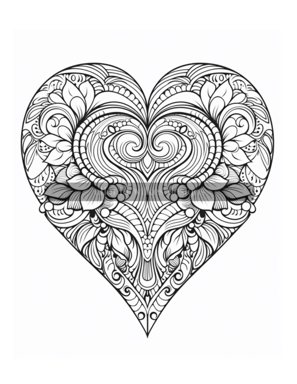 Mandala Hearts Volume #1 Coloring Book Download - Image 2