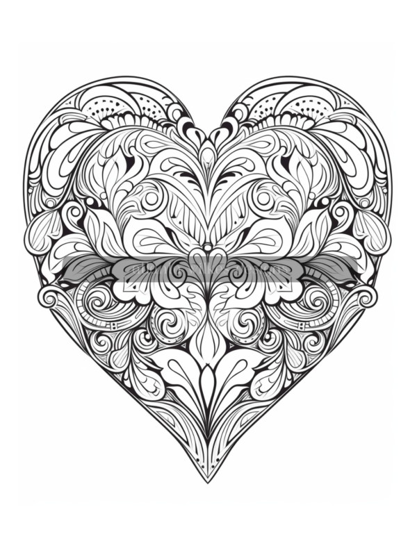 Mandala Hearts Volume #1 Coloring Book Download - Image 3