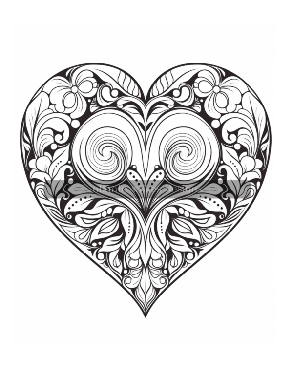 Mandala Hearts Volume #1 Coloring Book Download - Image 4