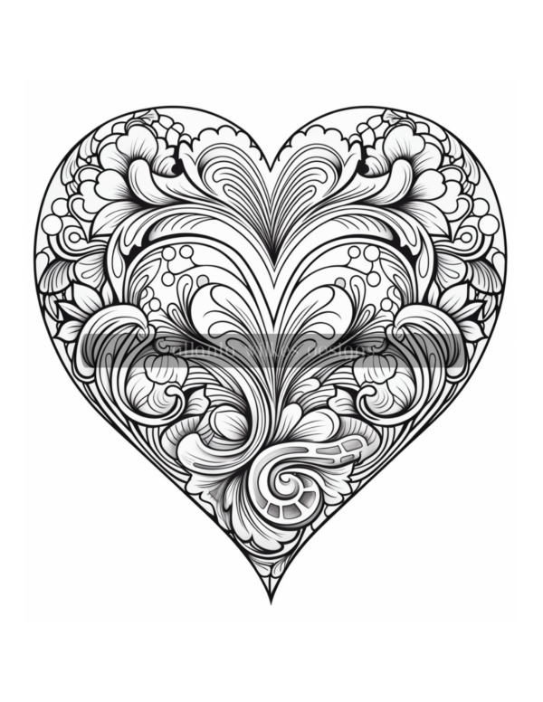 Mandala Hearts Volume #1 Coloring Book Download - Image 6