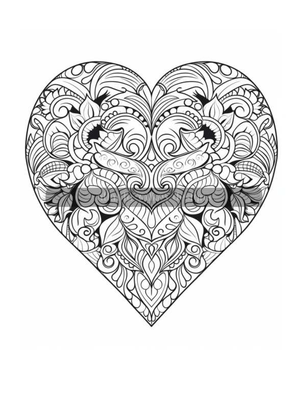 Mandala Hearts Volume #2 Coloring Book Download - Image 7