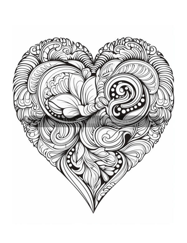 Mandala Hearts Volume #2 Coloring Book Download - Image 9