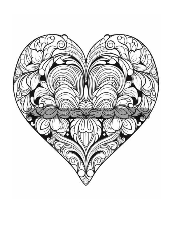 Mandala Hearts Volume #2 Coloring Book Download - Image 2