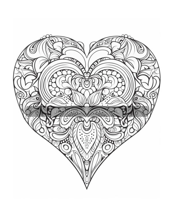 Mandala Hearts Volume #2 Coloring Book Download - Image 4