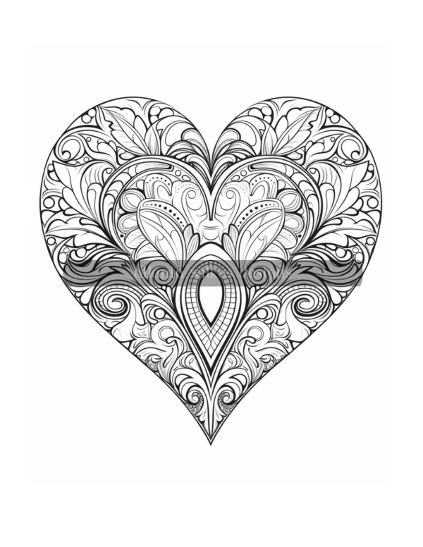 Mandala Hearts Volume #2 Coloring Book Download - Image 6