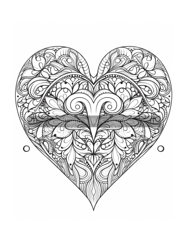 Mandala Hearts Volume #3 Coloring Book Download - Image 8