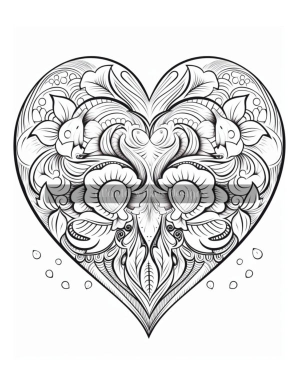 Mandala Hearts Volume #3 Coloring Book Download - Image 10