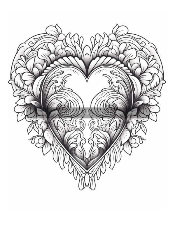 Mandala Hearts Volume #3 Coloring Book Download - Image 2