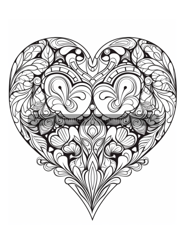 Mandala Hearts Volume #3 Coloring Book Download - Image 4