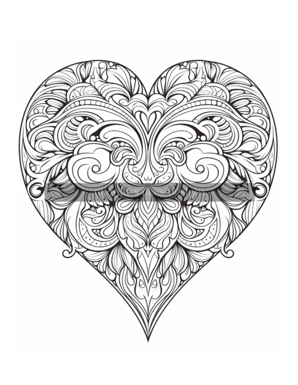 Mandala Hearts Volume #4 Coloring Book Download - Image 9