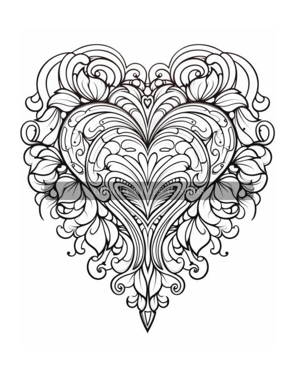 Mandala Hearts Volume #4 Coloring Book Download - Image 8