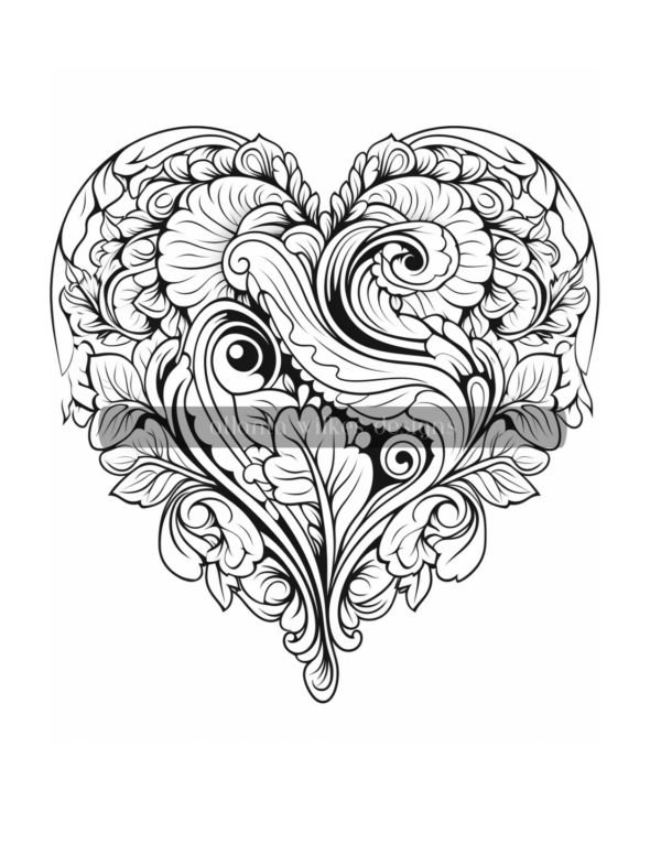 Mandala Hearts Volume #4 Coloring Book Download - Image 2