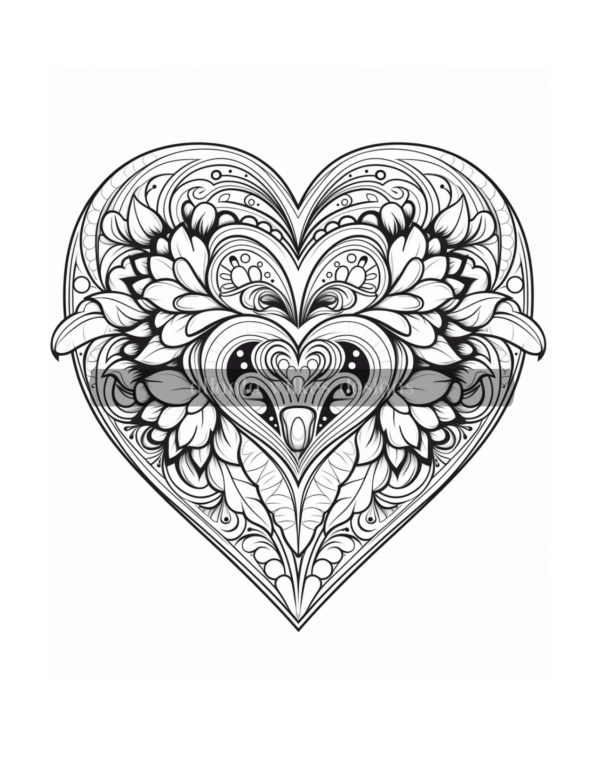 Mandala Hearts Volume #4 Coloring Book Download - Image 4