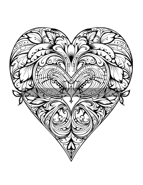 Mandala Hearts Volume #5 Coloring Book Download - Image 3