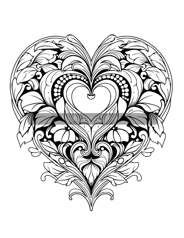 Mandala Hearts Volume #5 Coloring Book Download - Image 5