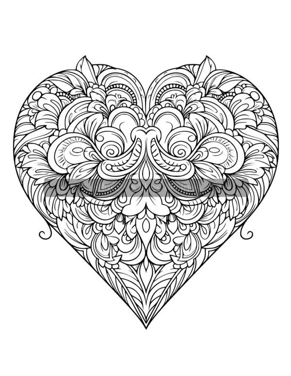 Mandala Hearts Volume #5 Coloring Book Download - Image 6