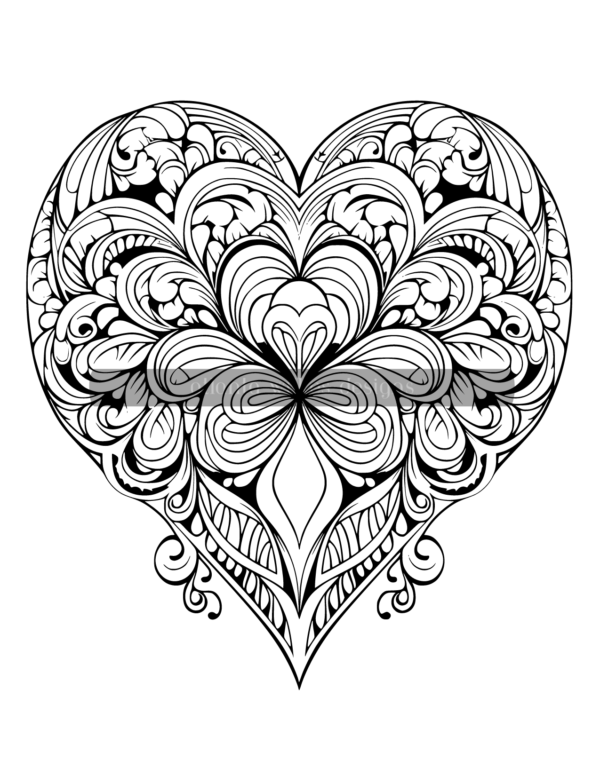 Mandala Hearts Volume #5 Coloring Book Download - Image 7