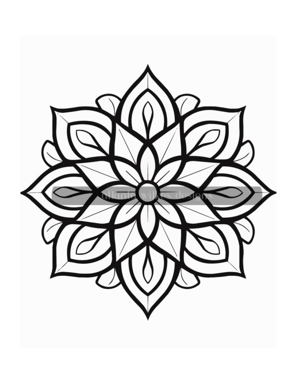 Simple Mandalas Volume #1 Coloring Book Download - Image 6