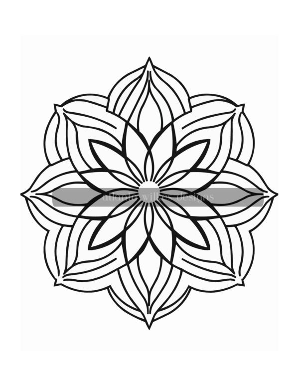 Simple Mandalas Volume #1 Coloring Book Download - Image 8