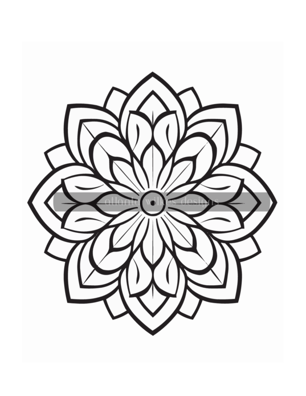 Simple Mandalas Volume #1 Coloring Book Download - Image 9