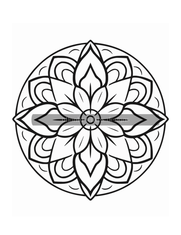 Simple Mandalas Volume #1 Coloring Book Download - Image 11