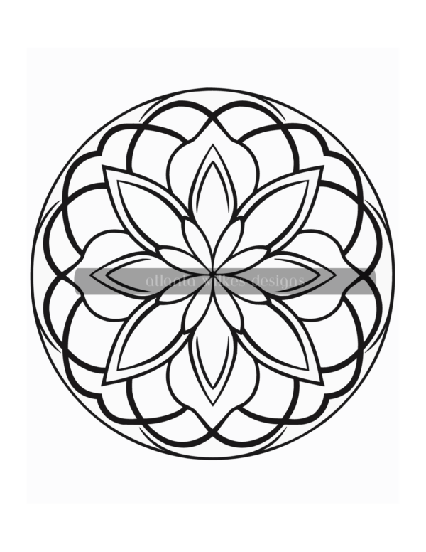 Simple Mandalas Volume #1 Coloring Book Download - Image 2