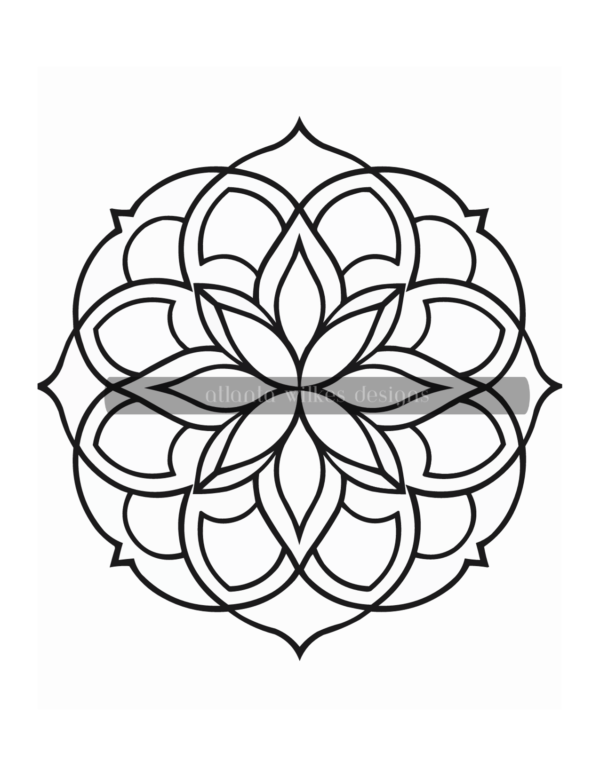 Simple Mandalas Volume #1 Coloring Book Download - Image 4