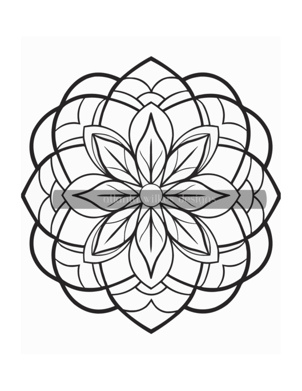 Simple Mandalas Volume #1 Coloring Book Download - Image 5