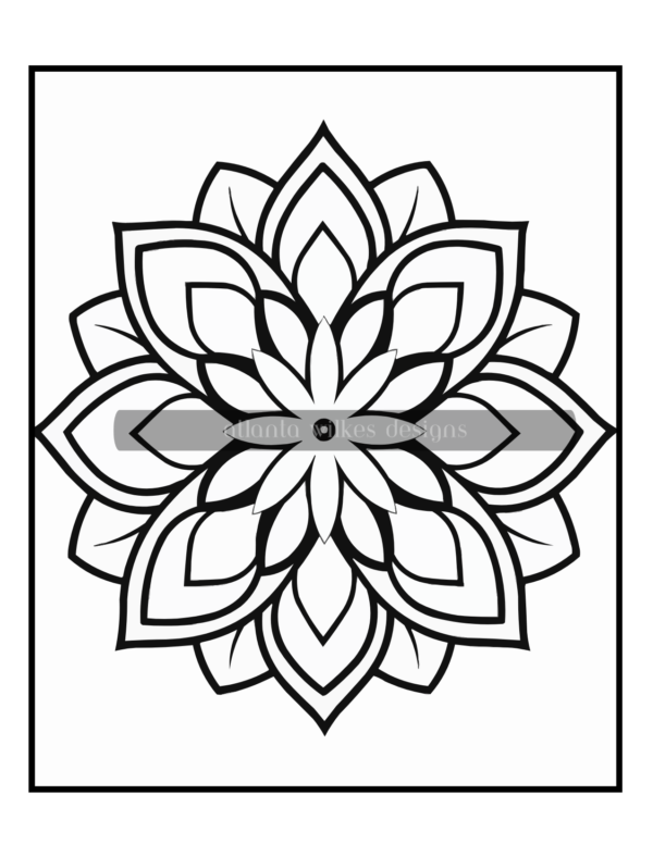 Simple Mandalas Volume #2 Coloring Book Download - Image 3