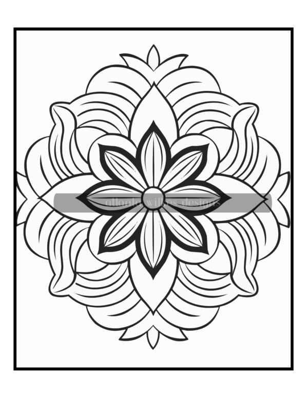 Simple Mandalas Volume #2 Coloring Book Download - Image 4